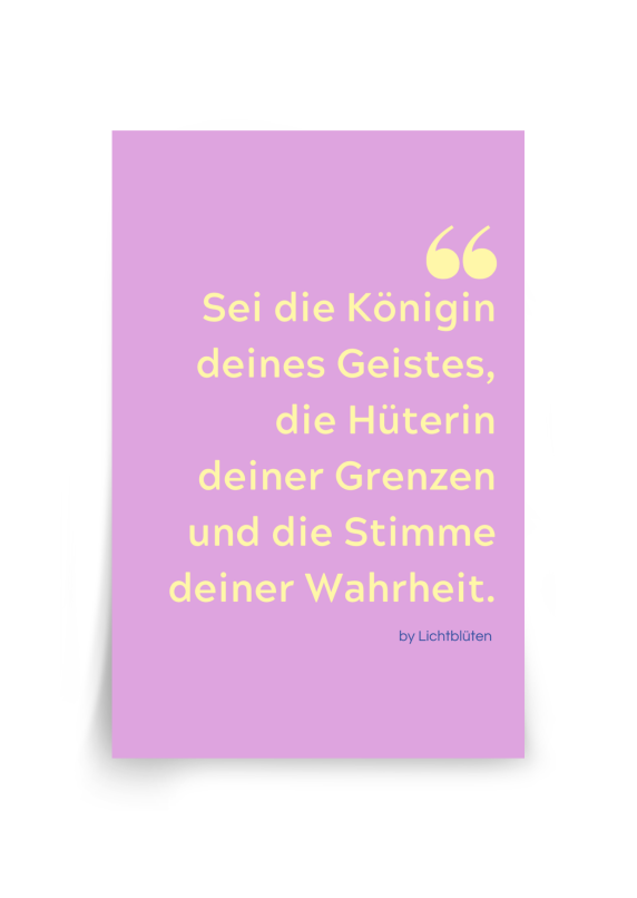 Postkarte Königin deines Geistes